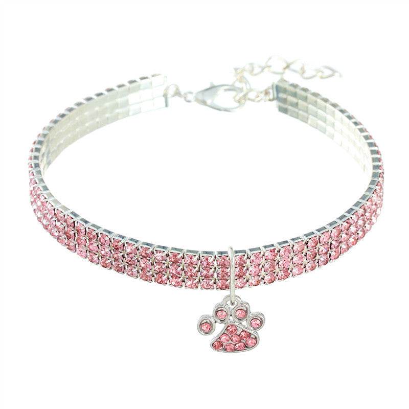 Pet Collar With Diamonds, Mixed-color Cat And Dog- Necklace Jewelry - Classy Collective