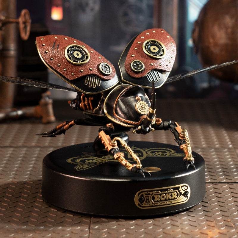 Robotime Rokr Metal 3D Puzzles Games Rhinoceros Beetle Punk Style Gift - Classy Collective