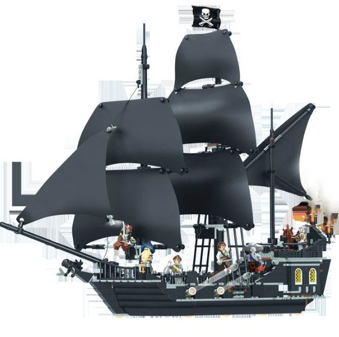 Black Pearl Model Caribbean Pirate Ship Sailing Puzzle Assembling Building Blocks - Classy Collective