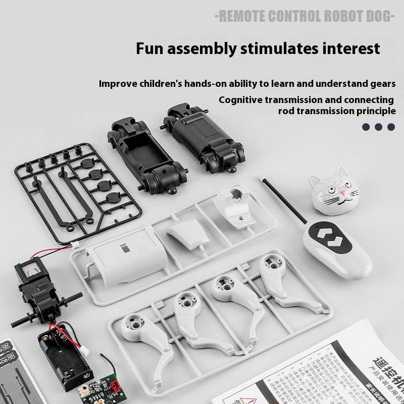 Remote Control Mechanical Dog And Cat 2 In1 Assembled Toy - Classy Collective
