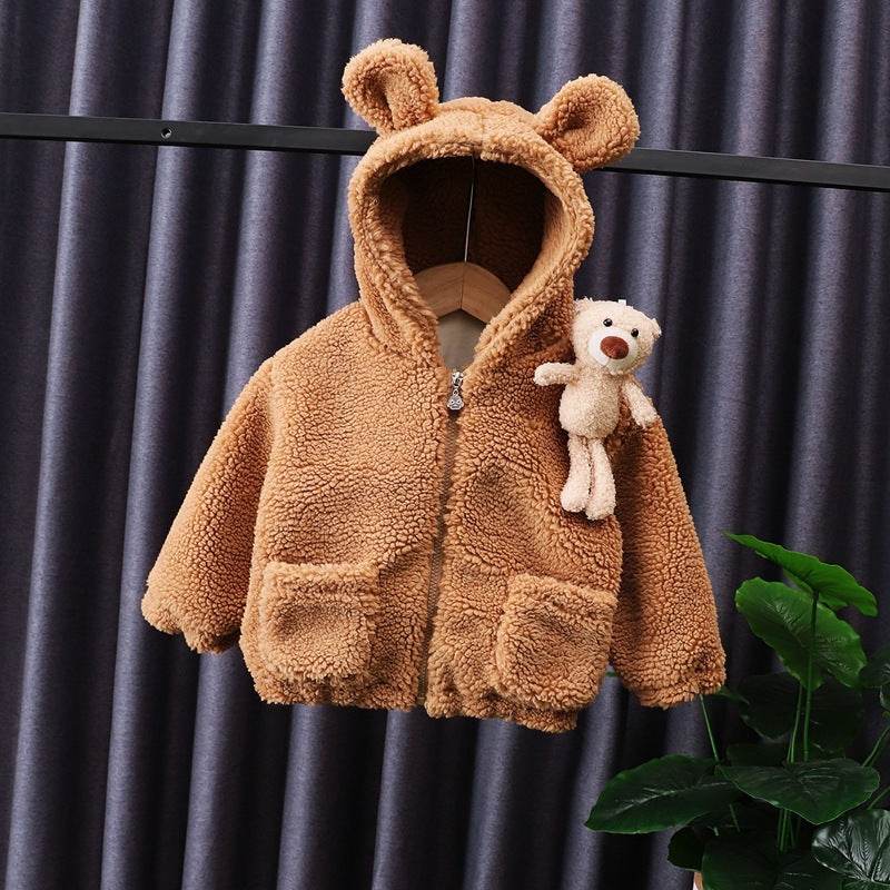Lamb Cashmere Thickened Coat Girl's Cotton-padded Jacket - Classy Collective