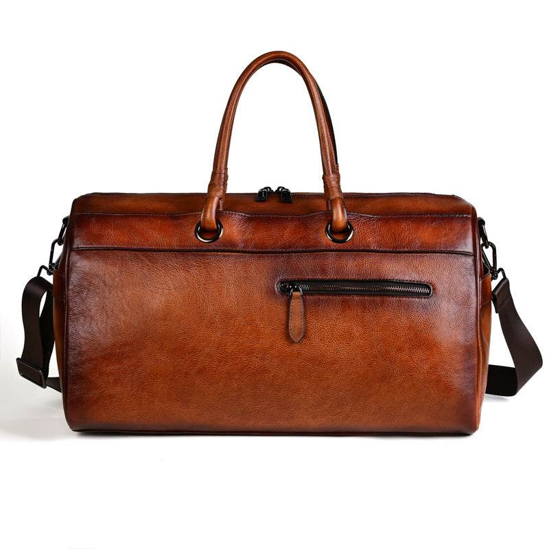 Top Layer Leather Bag Handmade Retro Large Capacity - Classy Collective