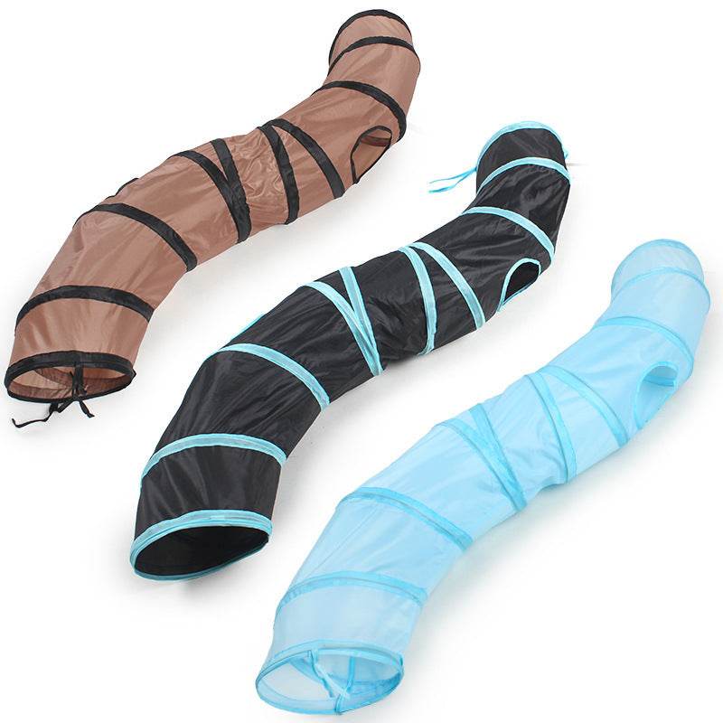 Pet Cat Bending S-shaped Collapsible Tunnel Toys - Classy Collective