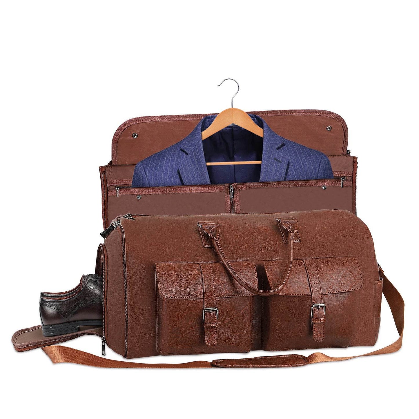 Large Capacity Men's Leather Suit Storage Bag - Classy Collective