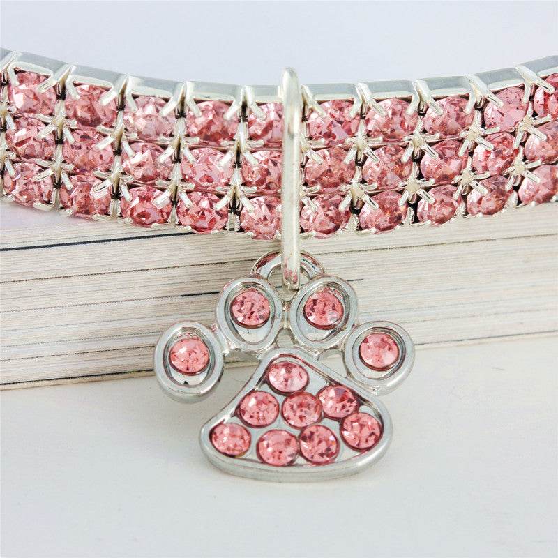 Pet Collar With Diamonds, Mixed-color Cat And Dog- Necklace Jewelry - Classy Collective