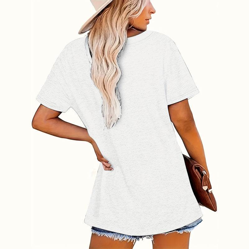 Women's Vibrant Butterfly & Tree Graphic T-Shirt - Breathable Round Neck Short Sleeve Tee, Soft Casual Summer Top - Classy Collective