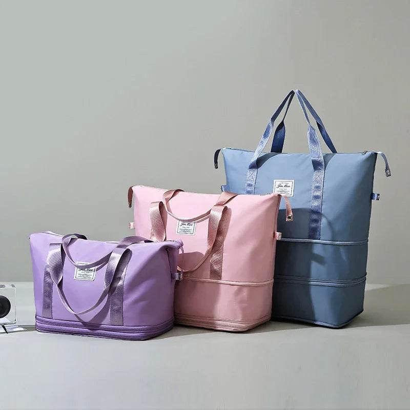 Travel Bag Large Capacity Double Expansion Portable Sports Gym Bag Student Luggage Bag Storage Bag - Classy Collective