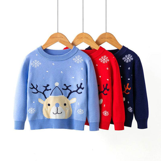 Christmas snowflake fawn sweater - Classy Collective