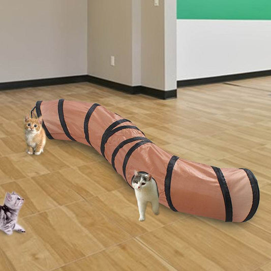 Pet Cat Bending S-shaped Collapsible Tunnel Toys - Classy Collective