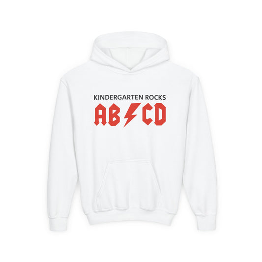 Rocking Kindergarten Sweatshirt | Youth Hoodie, Fun Kids Apparel, Classroom Gear, Gift for Students, Educational Clothing