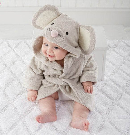 Children's Hooded Absorbent Animal-shaped Bathrobe - Classy Collective