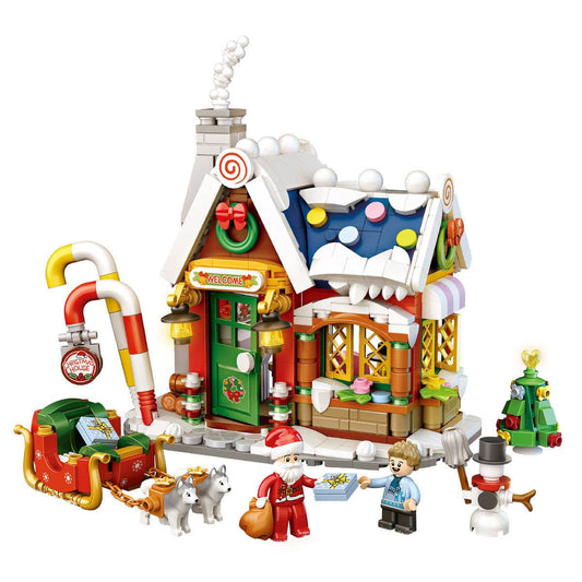 Christmas House Building Blocks Gifts - Classy Collective