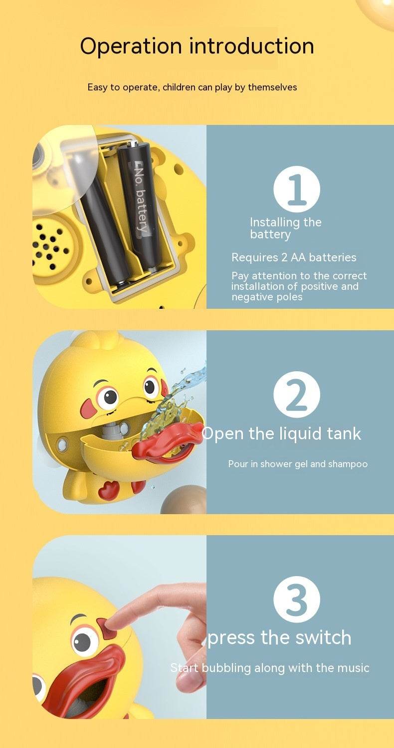 Bathroom Electric Bubble Duck One-click Start Continuous Bubble - Classy Collective