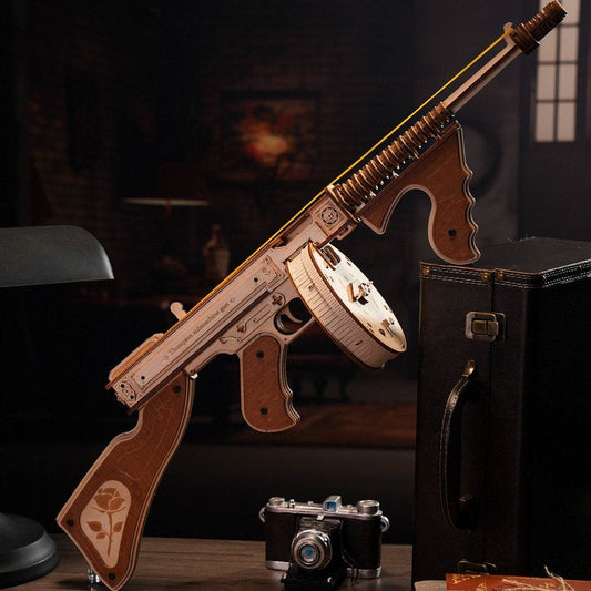 Thompson Submachine Gun Toy Gift For Boys Wooden Puzzle - Classy Collective