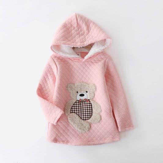 Bear embroidered hooded jacket - Classy Collective