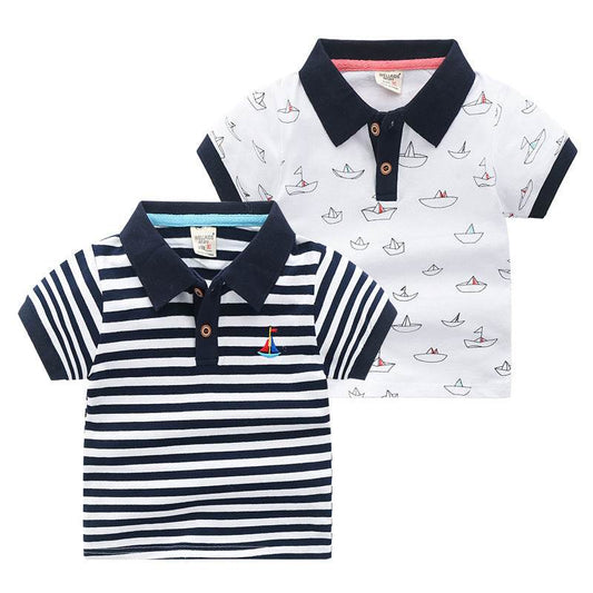 Children's Short-sleeved Polo Shirt Lapel T-shirt - Classy Collective