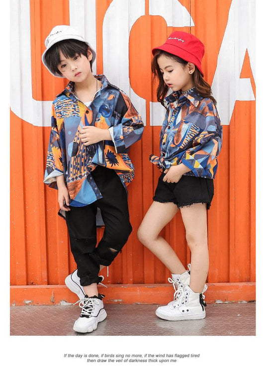 Children Loose Floral Shirt For Dance Clothes - Classy Collective