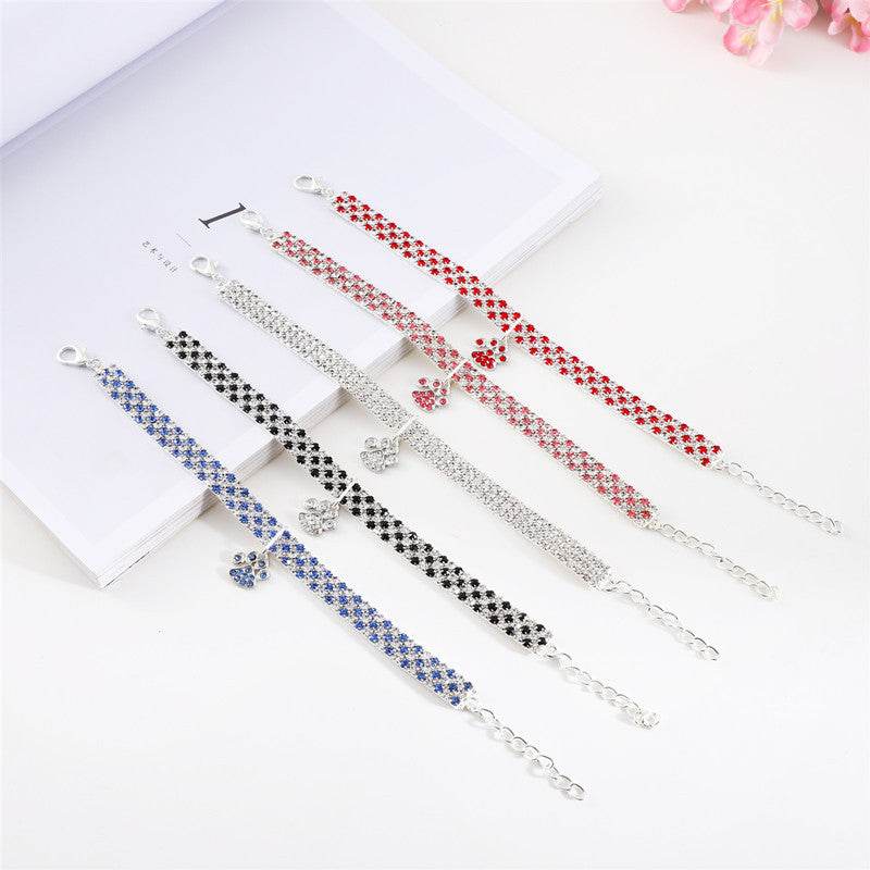 Pet Collar With Diamonds, Mixed-color Cat And Dog- Necklace Jewelry - Classy Collective