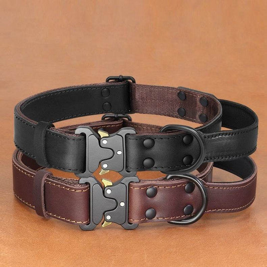 Leather Explosion-proof Large Dog Bandana Leather Pulling Rope - Classy Collective