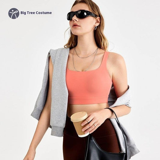 Sports Underwear Women's Chest Pad Nude Feel Tight Yoga Cover Supernumerary Breast Fitness Vest - Classy Collective