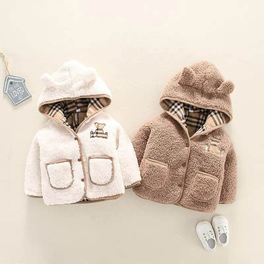 Lamb Cashmere Thickened Coat Girl's Cotton-padded Jacket - Classy Collective