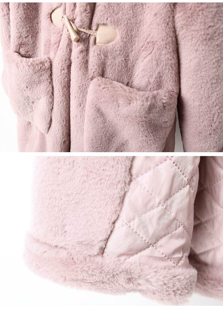 Thickened Faux Fur Coat For Big Kids - Classy Collective